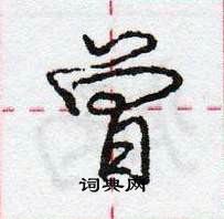 龐中華寫的硬筆行書曾