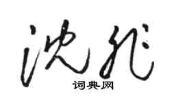 駱恆光沈非草書個性簽名怎么寫