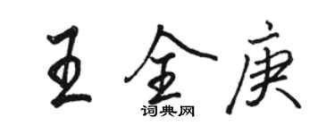 駱恆光王全庚行書個性簽名怎么寫