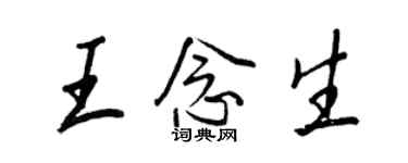 王正良王念生行書個性簽名怎么寫