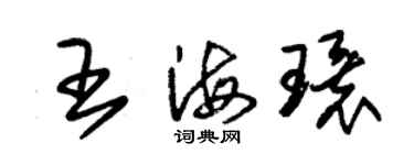 朱錫榮王海環草書個性簽名怎么寫