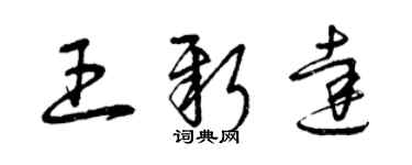 曾慶福王新達草書個性簽名怎么寫