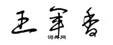 曾慶福王軍香草書個性簽名怎么寫