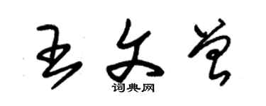朱錫榮王文曾草書個性簽名怎么寫