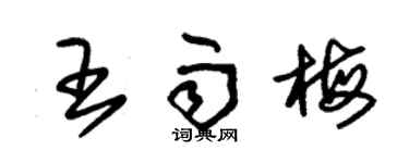 朱錫榮王雨梅草書個性簽名怎么寫