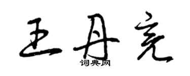 曾慶福王丹亮草書個性簽名怎么寫