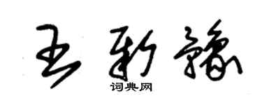 朱錫榮王新豫草書個性簽名怎么寫