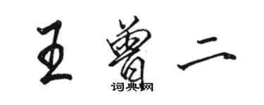 駱恆光王曾二行書個性簽名怎么寫