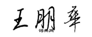 王正良王朋華行書個性簽名怎么寫