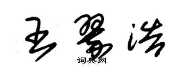 朱錫榮王翠浩草書個性簽名怎么寫