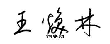 梁錦英王煥林草書個性簽名怎么寫