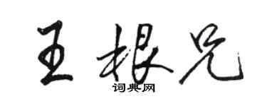 駱恆光王根兄行書個性簽名怎么寫