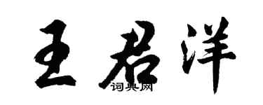 胡問遂王君洋行書個性簽名怎么寫