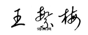 梁錦英王繁梅草書個性簽名怎么寫