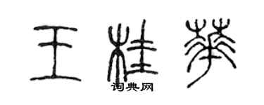 陳聲遠王桂華篆書個性簽名怎么寫