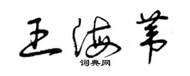 曾慶福王海葦草書個性簽名怎么寫