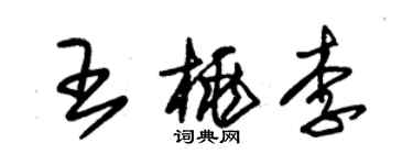 朱錫榮王桃李草書個性簽名怎么寫