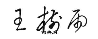 駱恆光王樹雨草書個性簽名怎么寫