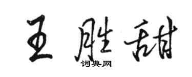 駱恆光王勝甜行書個性簽名怎么寫