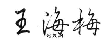 駱恆光王海梅行書個性簽名怎么寫