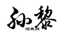 胡問遂孫黎行書個性簽名怎么寫