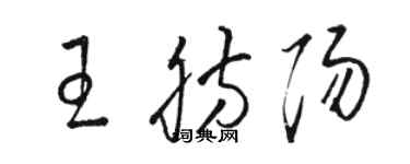 駱恆光王肪陽草書個性簽名怎么寫