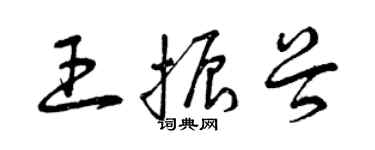 曾慶福王振穀草書個性簽名怎么寫