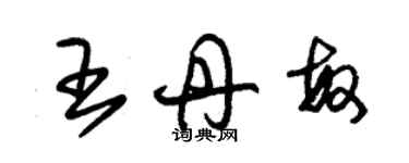 朱錫榮王丹敏草書個性簽名怎么寫