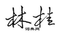 駱恆光林桂行書個性簽名怎么寫