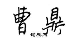 王正良曹鼎行書個性簽名怎么寫