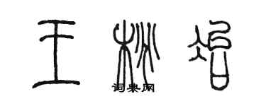 陳墨王桃冶篆書個性簽名怎么寫