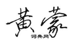 駱恆光黃蒙行書個性簽名怎么寫