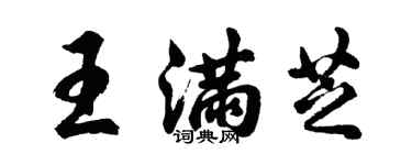 胡問遂王滿芝行書個性簽名怎么寫