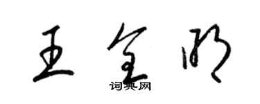 梁錦英王全明草書個性簽名怎么寫