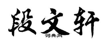 胡問遂段文軒行書個性簽名怎么寫