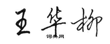 駱恆光王華柳行書個性簽名怎么寫