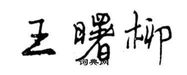 曾慶福王曙柳行書個性簽名怎么寫