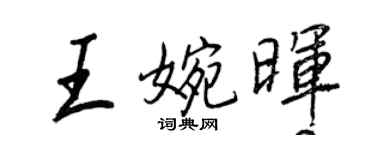 王正良王婉暉行書個性簽名怎么寫