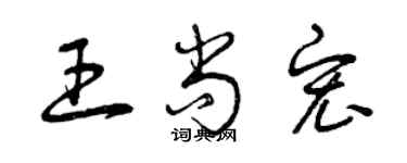 曾慶福王尚宏草書個性簽名怎么寫