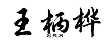 胡問遂王柄樺行書個性簽名怎么寫