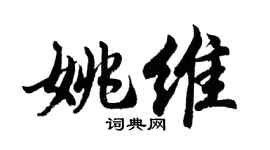 胡問遂姚維行書個性簽名怎么寫