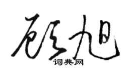 駱恆光顧旭草書個性簽名怎么寫