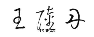 駱恆光王陸丹草書個性簽名怎么寫