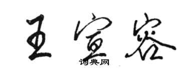 駱恆光王宣容行書個性簽名怎么寫