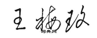 駱恆光王梅玫草書個性簽名怎么寫