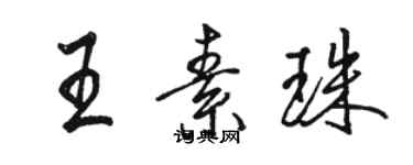 駱恆光王素珠行書個性簽名怎么寫