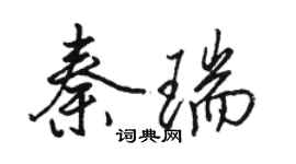 駱恆光秦瑞行書個性簽名怎么寫