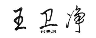 駱恆光王衛淨行書個性簽名怎么寫