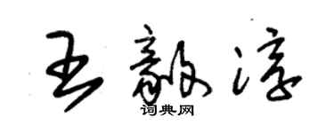 朱錫榮王毅淳草書個性簽名怎么寫