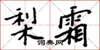 周炳元梨霜楷書怎么寫